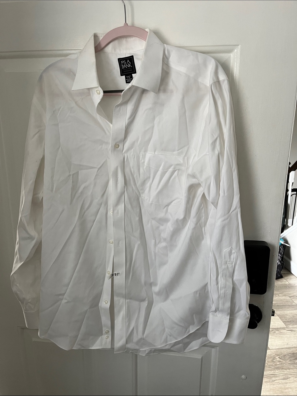 Jos. A. Bank Men's White Button-Front Dress Shirt